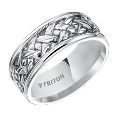 Triton Gents 9mm Sterling Silver Comfort Fit Band 11-4935SV-G.00