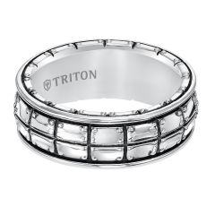 Triton Ladies 8mm Sterling Silver Comfort Fit Band 11-5274SV-L.00