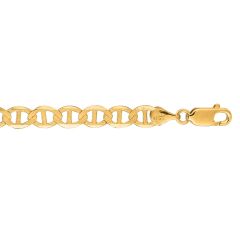 10K 30" Yellow Gold Diamond Cut Mariner Link Chain with Lobster Clasp 120M-30