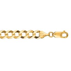 10K 30" Yellow Gold Diamond Cut Comfort Curb Chain with Lobster Clasp 180CC-30