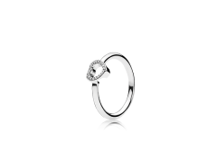 Pandora Puzzle Heart Frame Ring Clear CZ 196549CZ