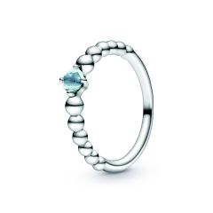 Aqua Blue Beaded Ring 198867C01