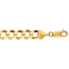 10K 30" Yellow Gold Diamond Cut Comfort Curb Chain with Lobster Clasp 210CC-30