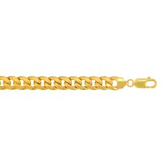 10k 24" Yellow Gold Lite Miami Cuban Link Necklace Lobster Clasp 250HMC-24