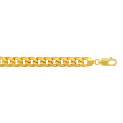 10k 9" Yellow Gold Lite Miami Cuban Link Bracelet Lobster Clasp 250HMC-09