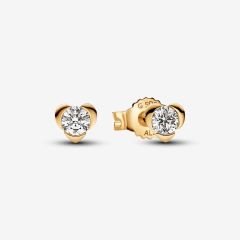 Pandora Talisman 14k Gold Lab-grown Diamond Heart Earrings 253111C01