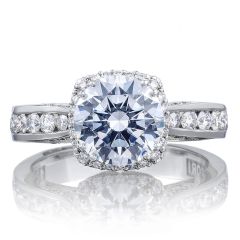 Tacori 18K White Gold Dantela Diamond Engagement Ring 0.61ctw 2646-35RDC8W