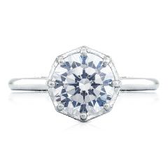Simply Tacori Platinum Diamond Engagement Ring 0.07 ctw 2652RD8