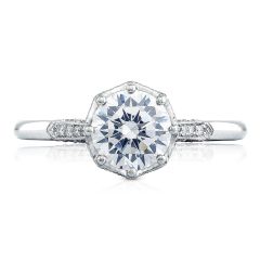 Simply Tacori 18K White Gold Diamond Engagement Ring 0.11ctw 2653RD65W