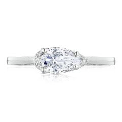 Simply Tacori Platinum Diamond Engagement Ring 0.11ctw 2654PS8X5