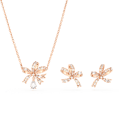 Swarovski Hyperbola Bow Rose Gold Set 5661680