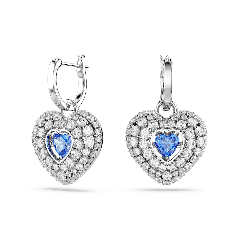 Swarovski Idyllia Blue Heart Drop Earrings 5680392