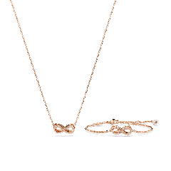 Swarovski Hyperbola Infinity Rose Gold Set 5682483