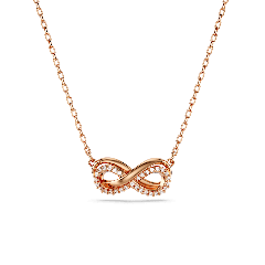 Swarovski Hyperbola Pavé Infinity Rose Gold Pendant Necklace 5684084