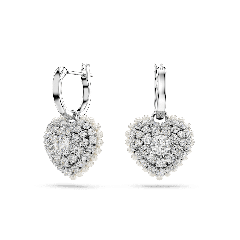 Swarovski Idyllia White Heart Drop Earrings 5684384