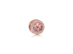 Pandora Radiant Hearts Charm, Pandora Rose&trade; Blush Pink Crystal & Clear CZ 781725NBP