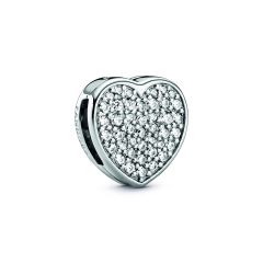 Pandora Pavé Heart Clip Charm 798684C01