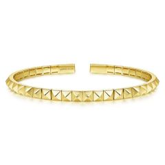 Gabriel & Co. - BG4224-65Y4JJJ - 14K Yellow Gold Pyramid Cuff Bracelet