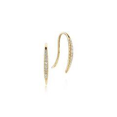 Gabriel & Co. - EG13084Y45JJ - 14K Yellow Gold Tapered Diamond Threader Drop Earrings