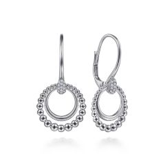 Gabriel & Co. - EG14166SVJWS - 925 Sterling Silver White Sapphire Drop Earrings