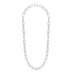 Silver 6.5mm Polished Paperclip Necklace with Lobster Clasp AGRC11258