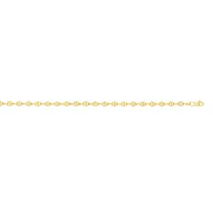 14kt Gold 24" Yellow Finish Shiny Oval Anchor Chain with Lobster Clasp ANC055-24