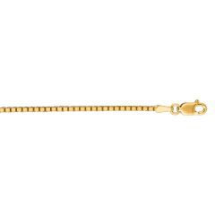 14kt 16" Yellow Gold Shiny Classic Box Chain with Lobster Clasp BOX073-16