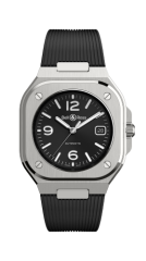 Bell & Ross Auto Black Steel Watch BR05A-BL-ST/SRB