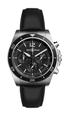 Bell & Ross Chronograph Black Steel Watch BRV394-BL-ST/SCA