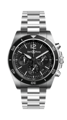 Bell & Ross Chronograph Black Steel Watch BRV394-BL-ST/SST