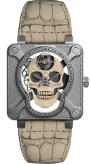 Bell & Ross Steel Skull Skeleton Watch BR01-SKULL-O-SK-ST