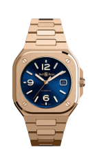Bell & Ross Auto Blue Rose Gold Watch BR05A-BLU-PG/SPG