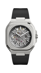 Bell & Ross Auto Grey Steel Skeleton Watch BR05A-GR-SK-ST/SRB