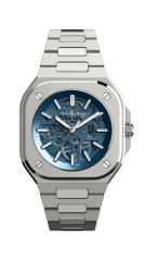 Bell & Ross Auto Skeleton Blue Steel Watch BR05A-BLU-SKST/SST