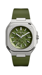 Bell & Ross Auto Green Skeleton Steel Watch BR05A-GN-SKST/SRB