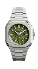 Bell & Ross Auto Skeleton Green Steel Watch BR05A-GN-SKST/SST