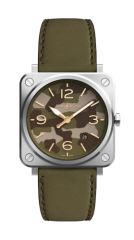 Bell & Ross Green Camo Steel Watch BRS-CK-ST/SCA