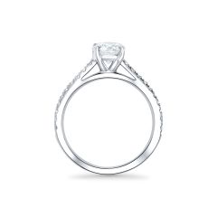 14K White Gold Round Diamond Engagement Ring DRSR27430