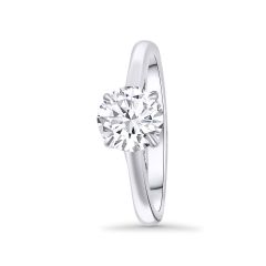 14K White Gold Round Diamond Engagement Ring DRSR26409