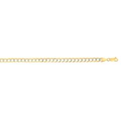 14kt Gold 20"  Finish Diamond Cut Comfort Pave Curb Chain with Lobster Clasp CPC120-24