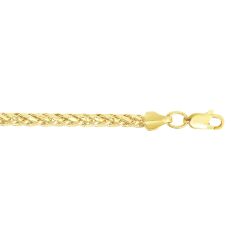 14kt 20" Yellow Gold Diamond Cut Lite Franco Necklace with Lobster Clasp DFR080-20