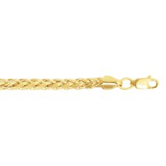 14kt 24" Yellow Gold Diamond Cut Lite Franco Necklace with Lobster Clasp DFR100-24