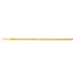 14kt Gold 28" Yellow Finish Diamond Cut Round Diamond Cut Franco Chain with Lobster Clasp DFR120-28