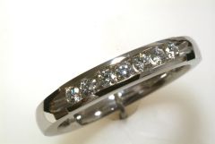 14K White Gold Channel-Set Diamond Ring HB09122DIW