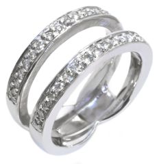 14K White Gold Diamond Insert Ring HB14571DIW