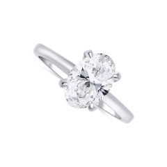 14Kt White Gold 2.10ct Oval Diamond Engagement Ring