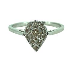 14KT White Gold 11RD-0.41CTW Diamond Engagement Ring
