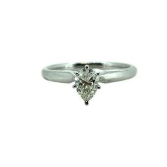 14KT White Gold PS-0.60CT Diamond Solitaire Ring