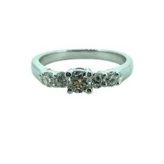 14KT White Gold .23RD/4RD .32 Engagement Ring 