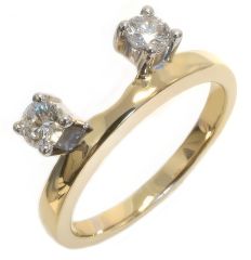 14K White Gold 0.22cttw Round Diamond Engagement Ring HB22949